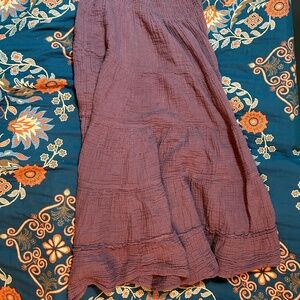 Cotton Flower Handmade Flutter Skirt Boho 100% Cotton Elastic Waist Cottagecore